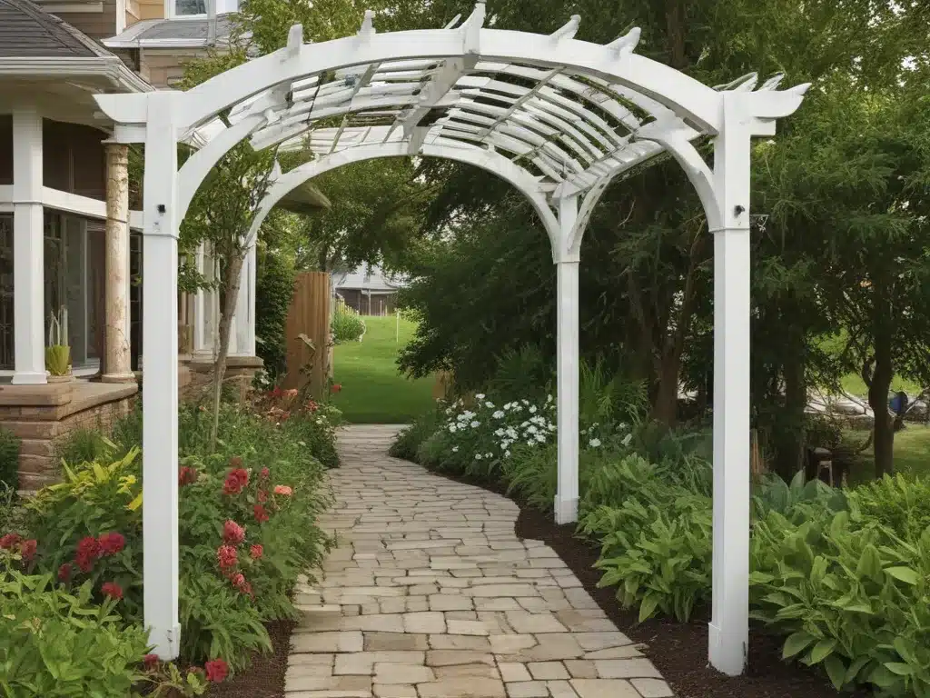 Build a Stylish Arbor for Your Garden Pathway