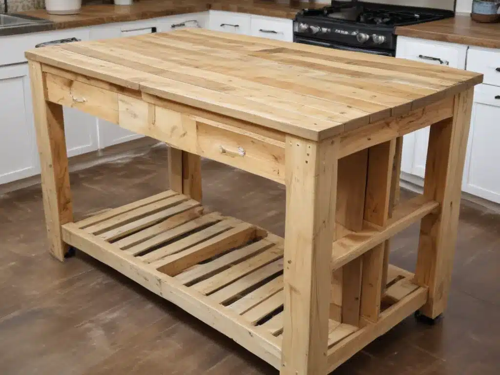 Build a Wood Pallet Kitchen Island on a Budget