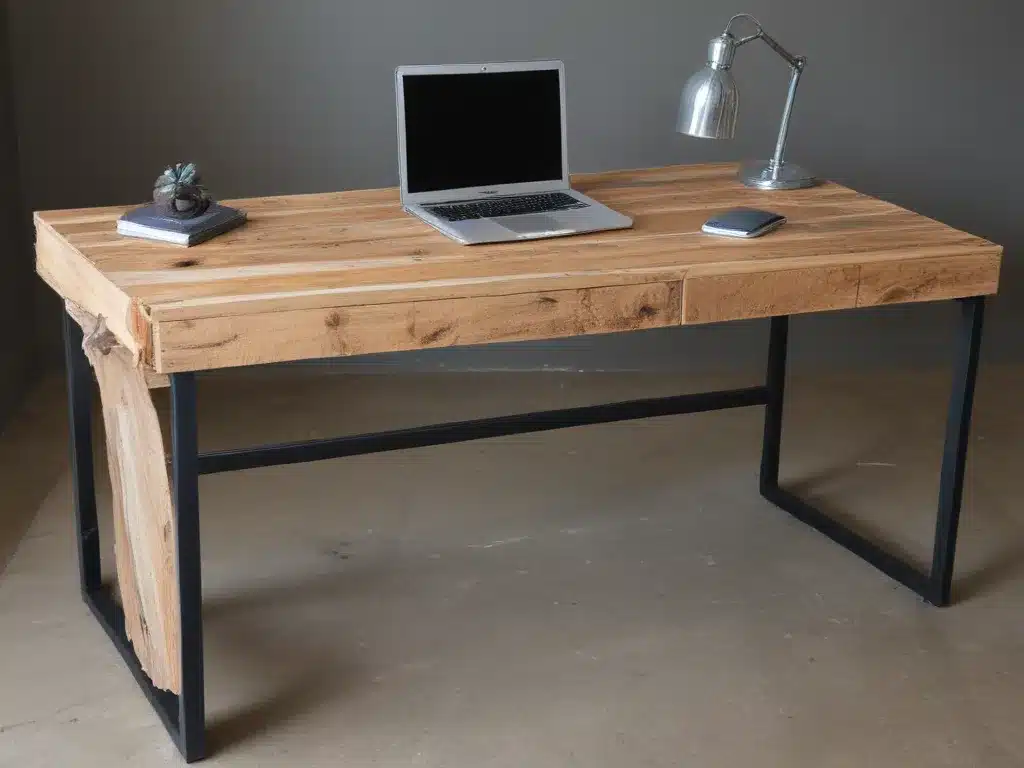 Construct a Modern Desk from Reclaimed Wood