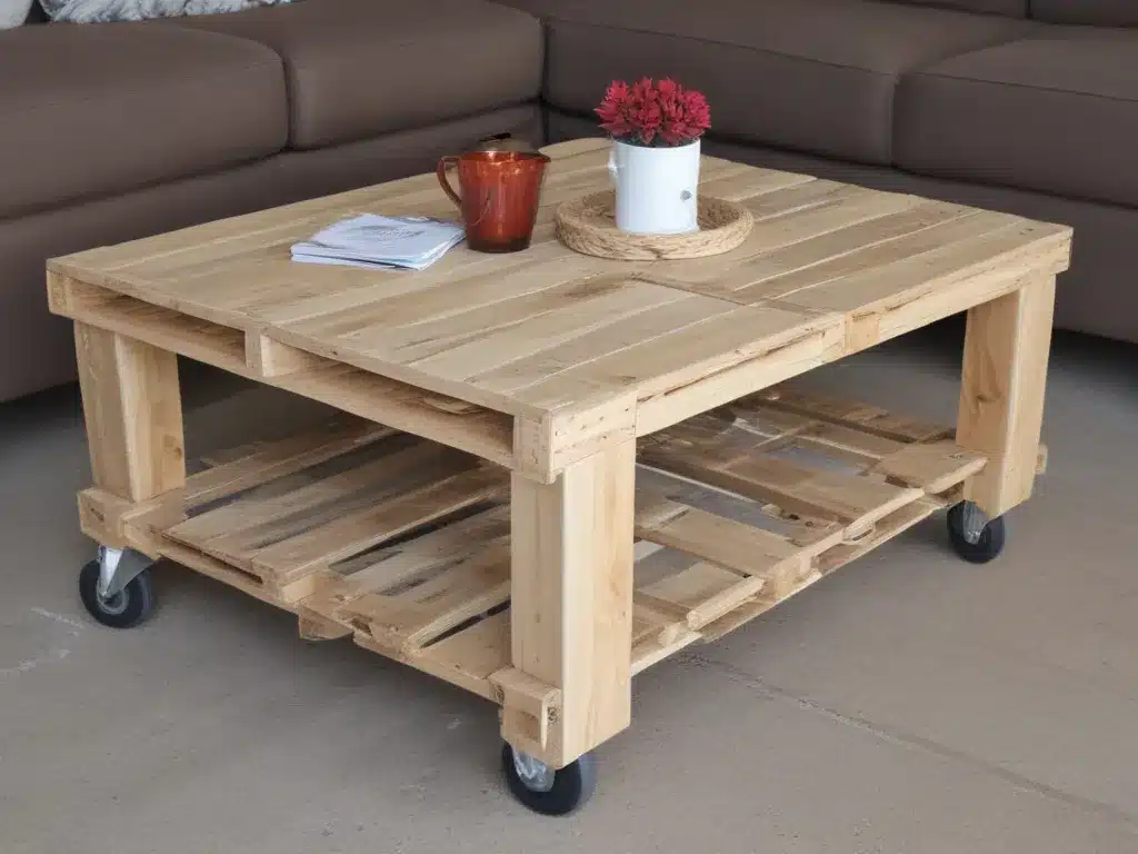 Construct a Pallet Coffee Table on Wheels