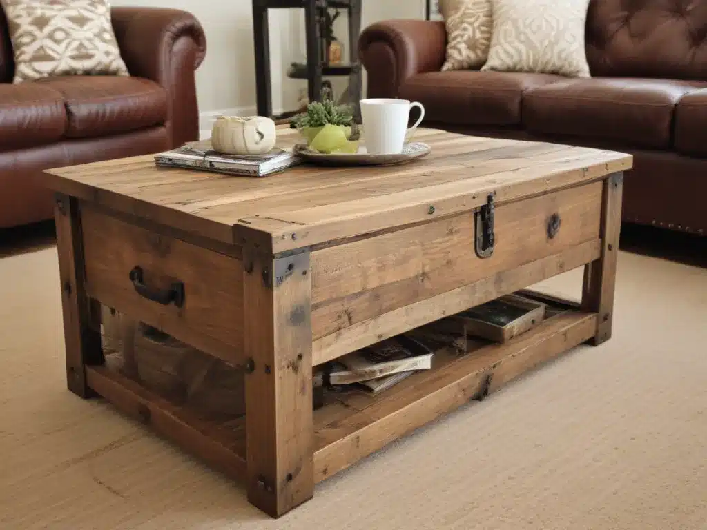 Construct a Rustic Chest Coffee Table from Reclaimed Wood