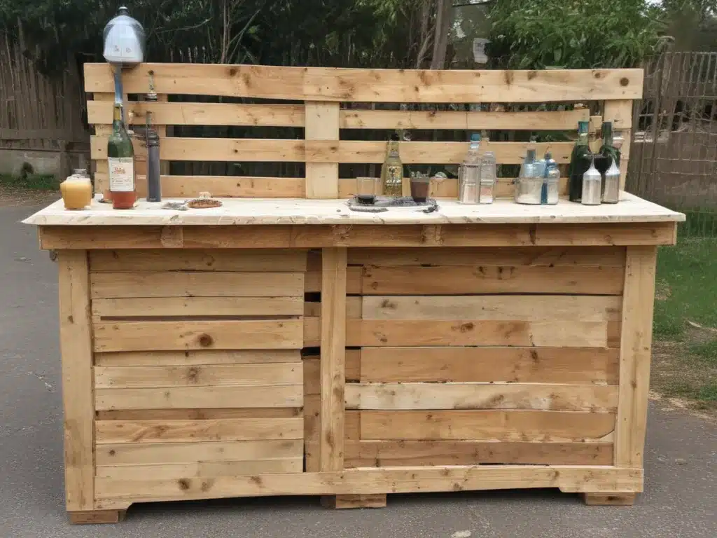 Construct an Outdoor Serving Bar from Old Pallets