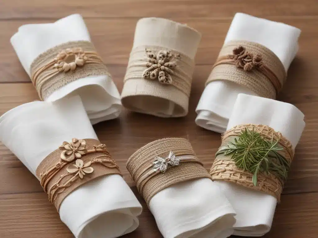 Craft Napkin Rings from Natural Materials