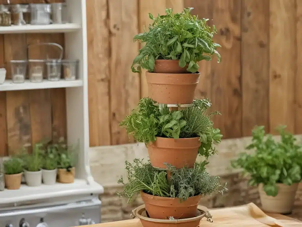 Craft a Herb Garden Tower for Your Kitchen