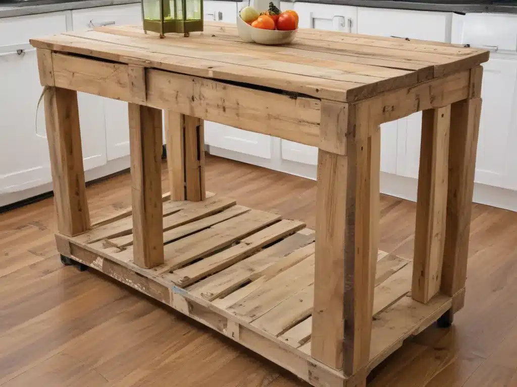 Create a Chic Wood Pallet Kitchen Island on a Budget