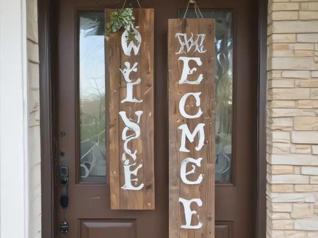 Create a Rustic Welcome Sign for Your Front Door