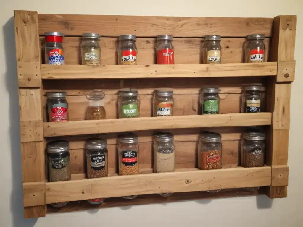 Design a Pallet Wood Spice Rack for Your Kitchen