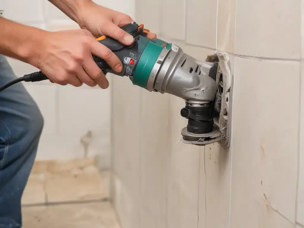 Drilling Clean Holes in Tile with an Angle Grinder