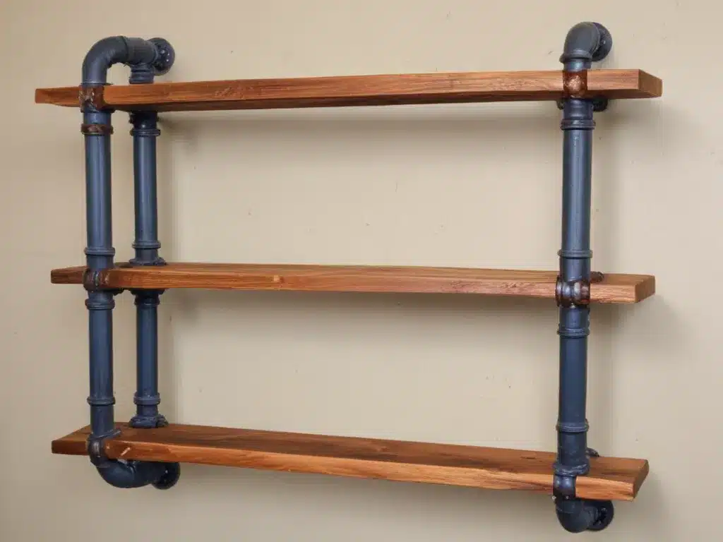 Make Custom Shelves from Pipes and Wood