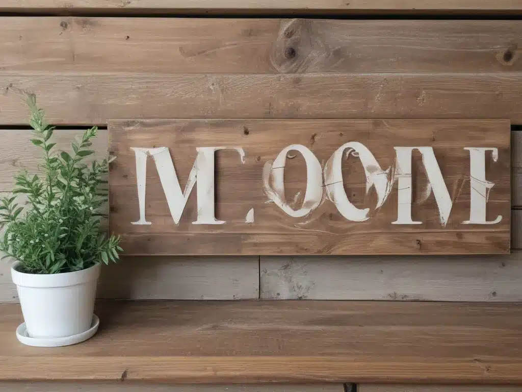 Make a Statement with a Rustic Wood Sign for Your Home