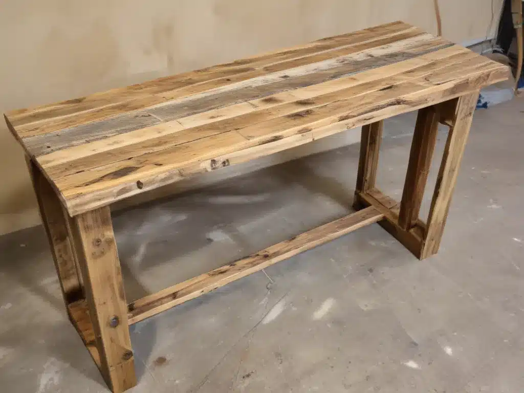 Pallet Wood Techniques: Build a Rustic Sofa Table