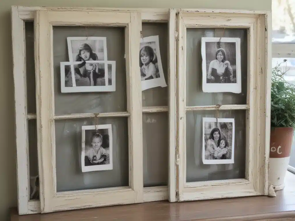 Repurpose Old Windows into Photo Frames