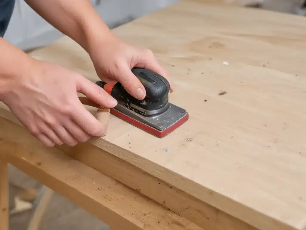 Sanding Wooden Handles with a Detail Sander