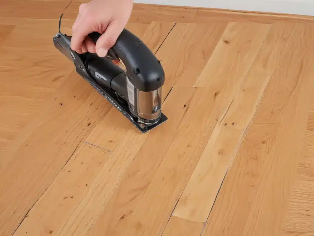 Stapled Hardwood Flooring with a Flooring Stapler