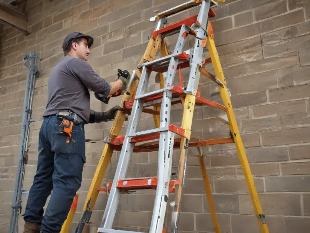 Stay Balanced Working On Ladders With Power Tools