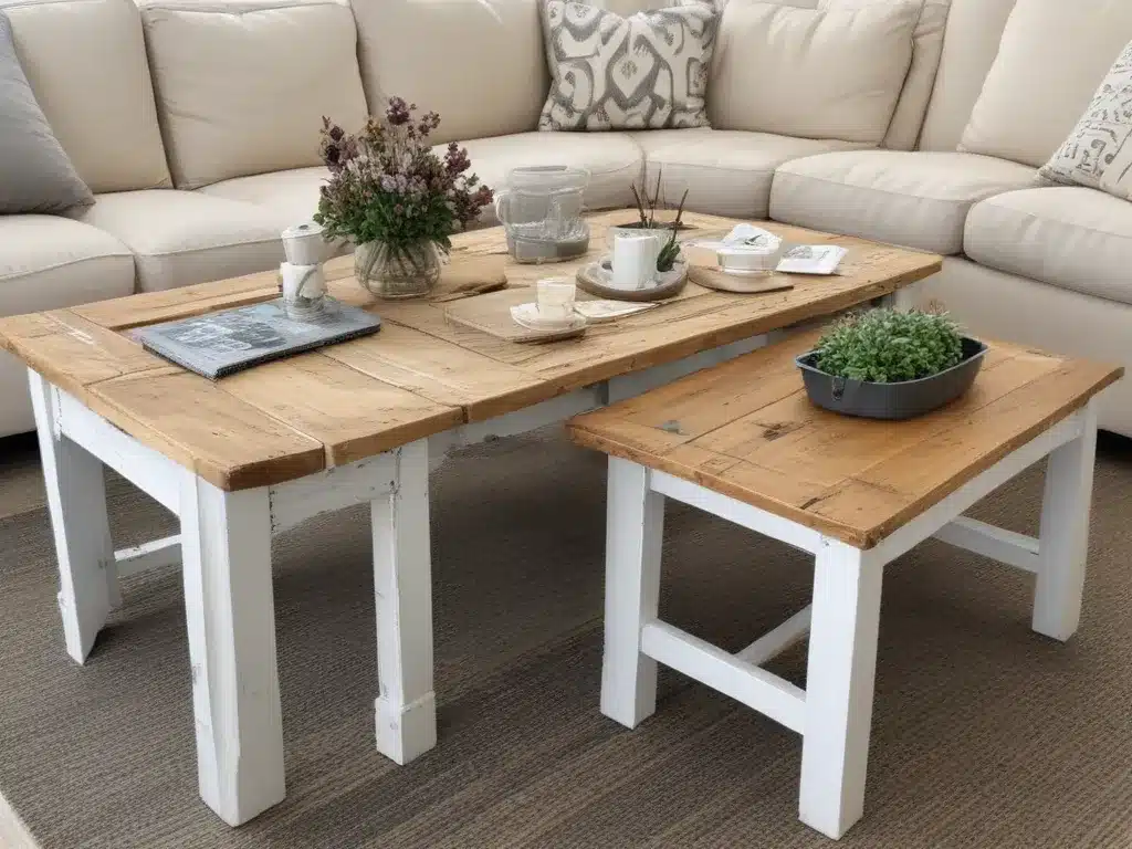 Upcycle Old Doors into Farmhouse Coffee Tables