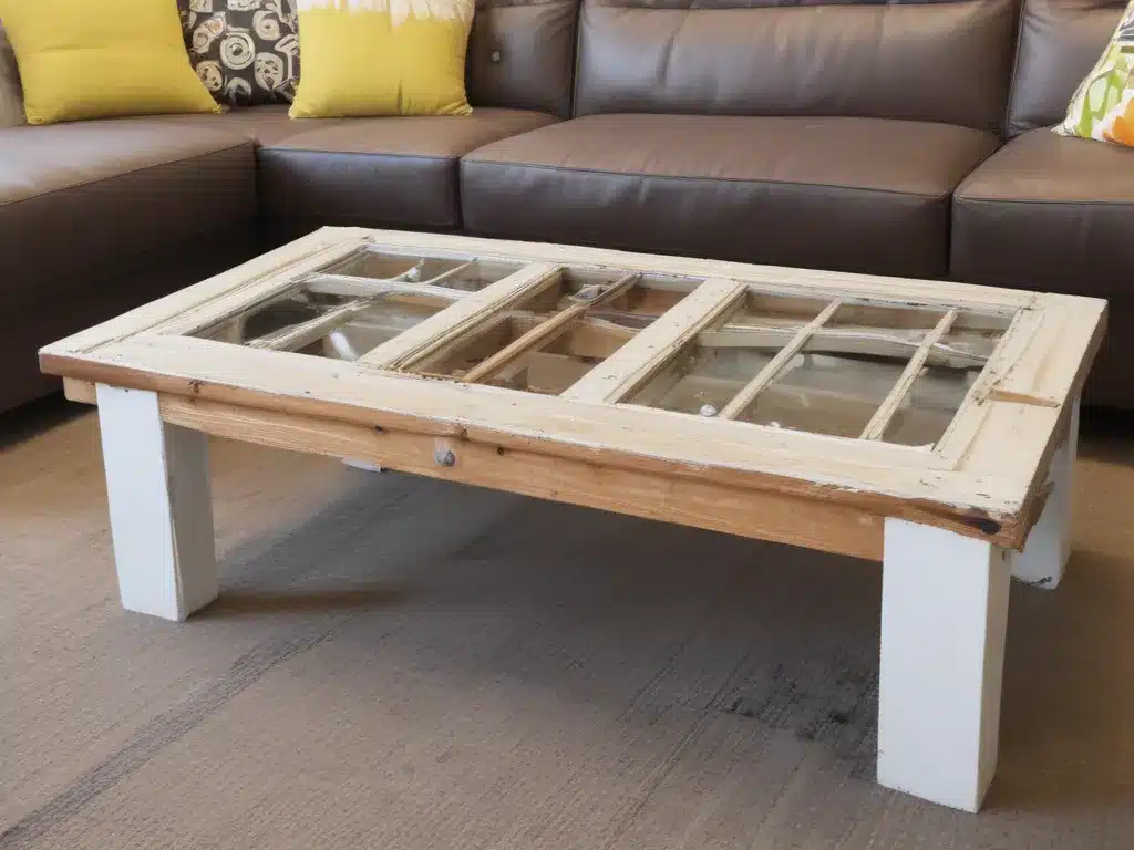Upcycle Old Doors into Unique Coffee Tables